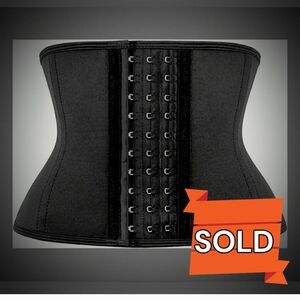 3XL Black, Breathable Mesh W/ Bones, Waist Cincher/ Corset/Trainer/ Shapewear